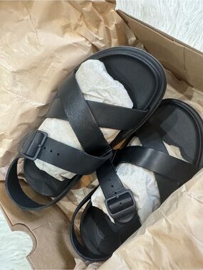 Women’s Chaco Black Crisscross Buckle Slide Sandals